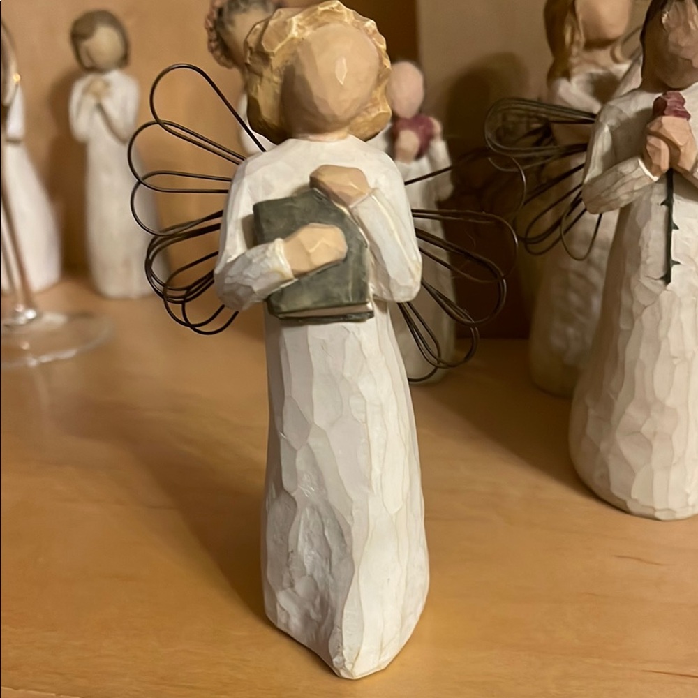 Willow Tree Angel Figurine  holding a book “ angel of learning “
